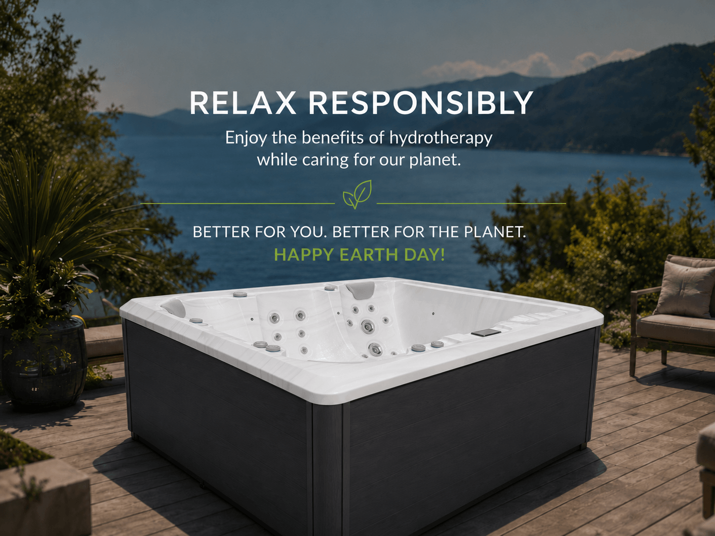 Homeowners comparing hot tub energy and water-care features