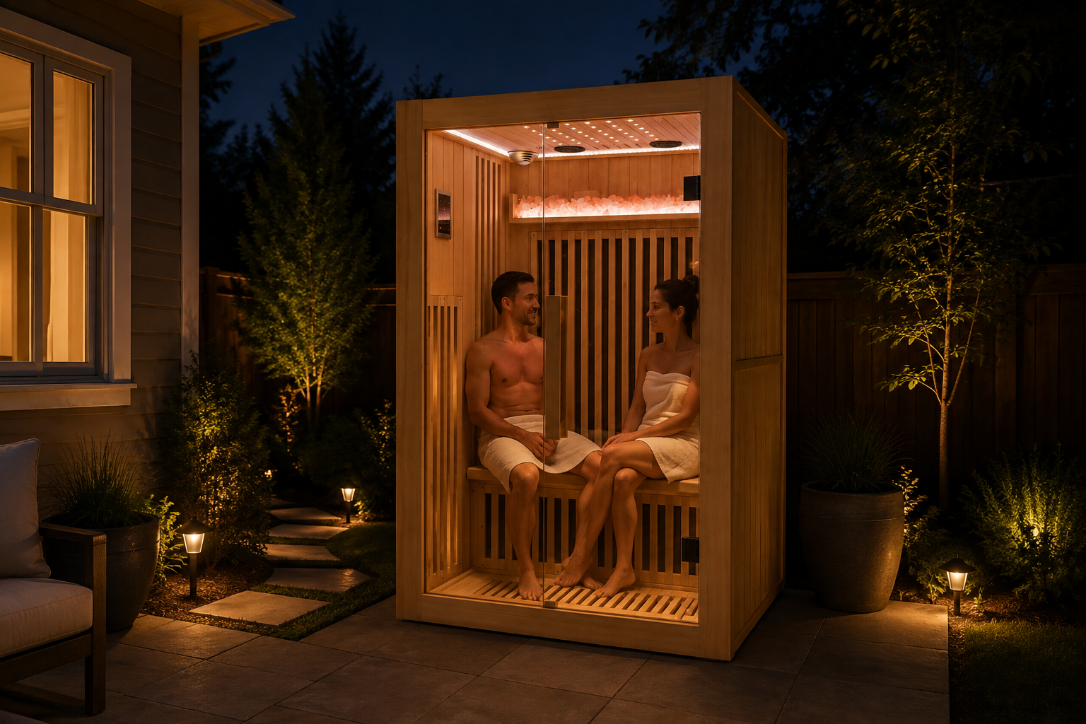 Bellagio hot tub installed in a landscaped outdoor setting